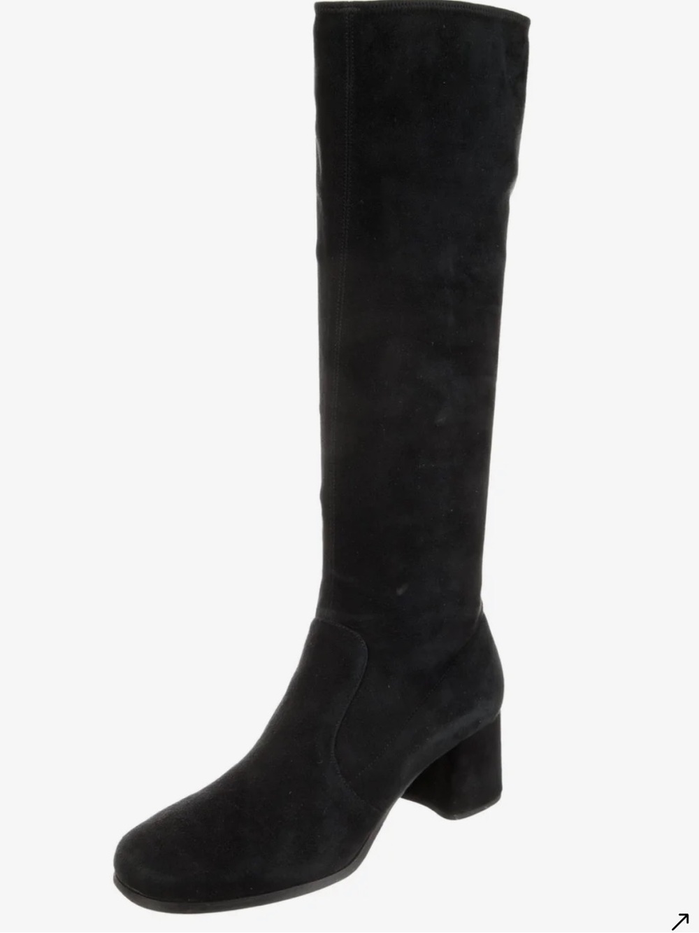Prada Black Suede Knee High Boots - Picture 2 of 9